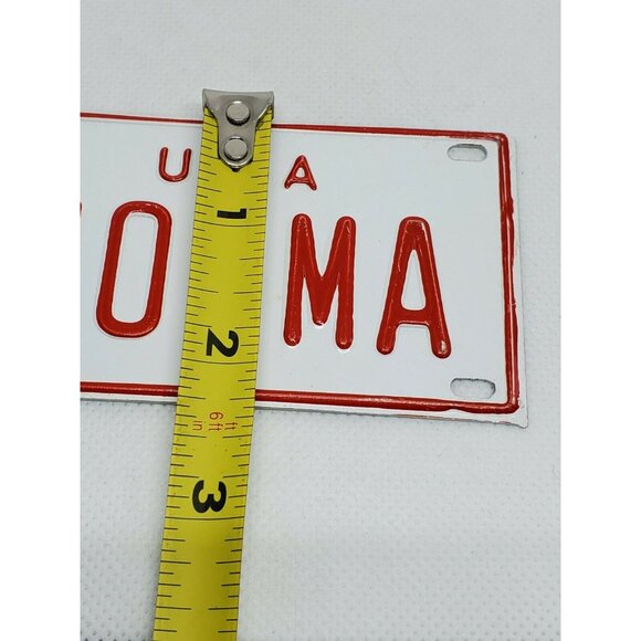 U.S.A. Norma Personalized Mini Bike License Plate – White & Red Collectible - Picture 8 of 10